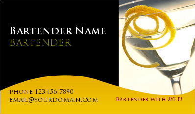 Bartender Business Card 12